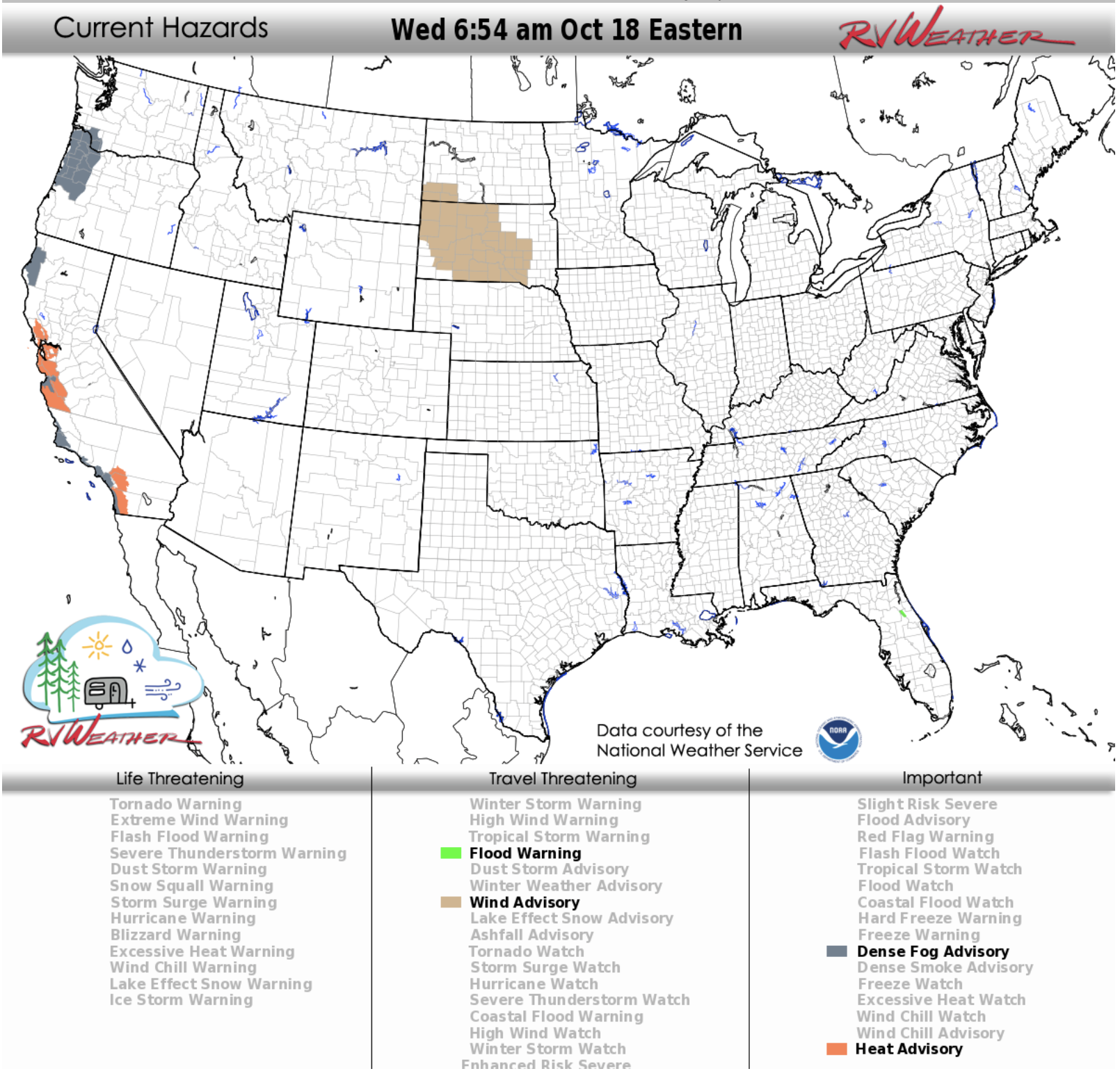 Three things to know about weather for travelers Wednesday 18 October