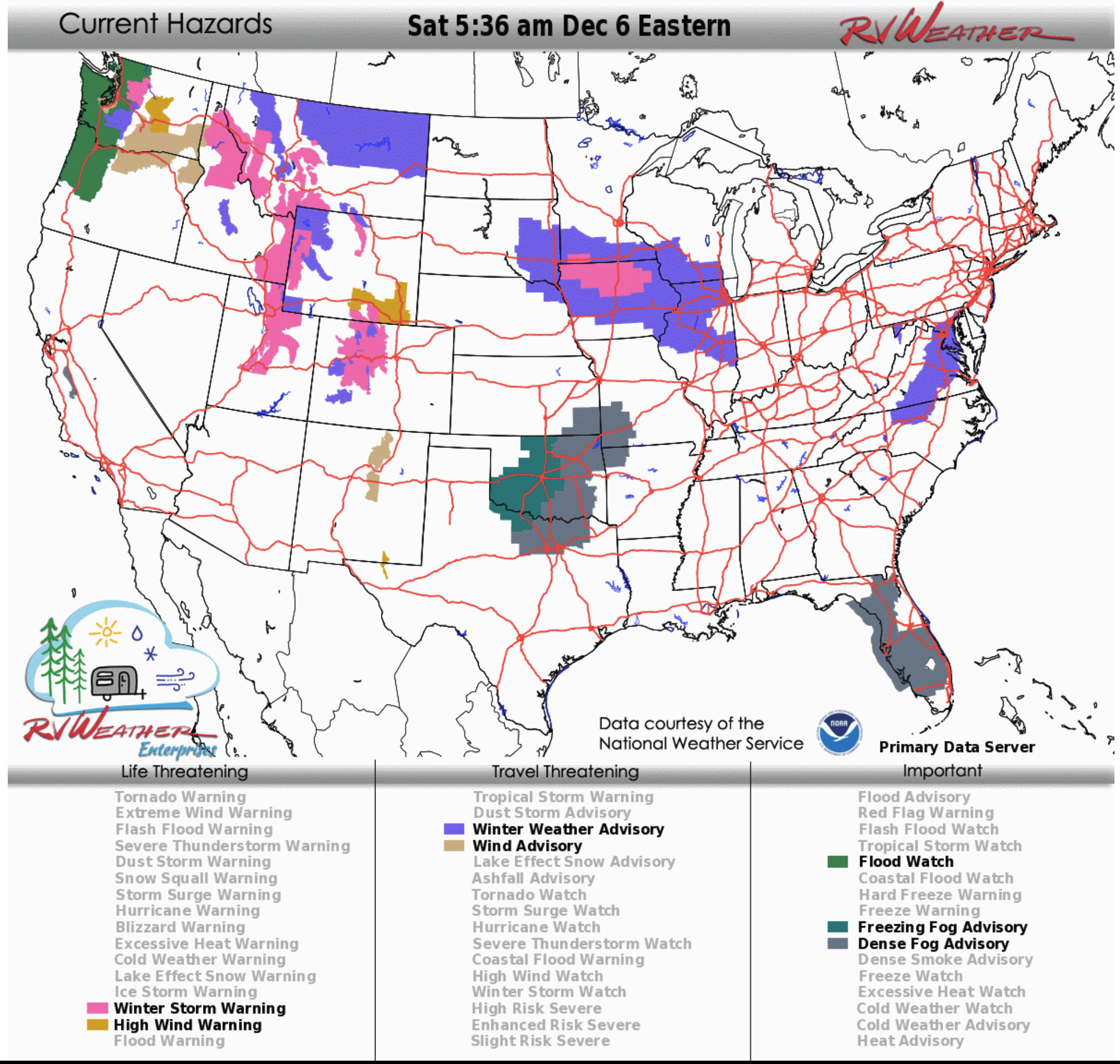 Rockies Snow, Upper Midwest Winter Storm, and Northwest Flood Watches